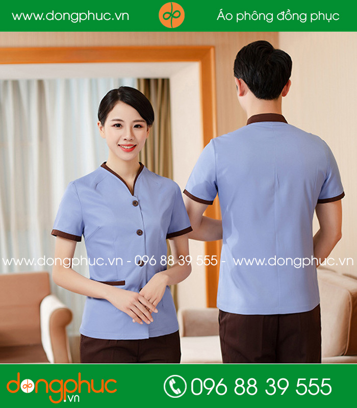 Đồng phục vệ sinh màu tím nhạt